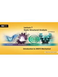 Lecture 7 Static Structural Analysis 